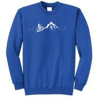 Mountain Bike Heartbeat Cute Bike Heartbeat Gift Tall Sweatshirt