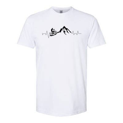 Mountain Bike Heartbeat Cute Bike Heartbeat Gift Softstyle CVC T-Shirt