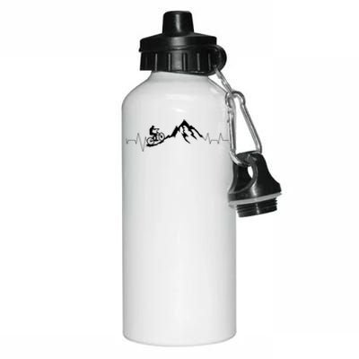 Mountain Bike Heartbeat Cute Bike Heartbeat Gift Aluminum Water Bottle