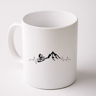 Mountain Bike Heartbeat Cute Bike Heartbeat Gift Coffee Mug