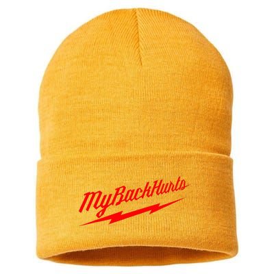 My Back Hurts Sustainable Knit Beanie