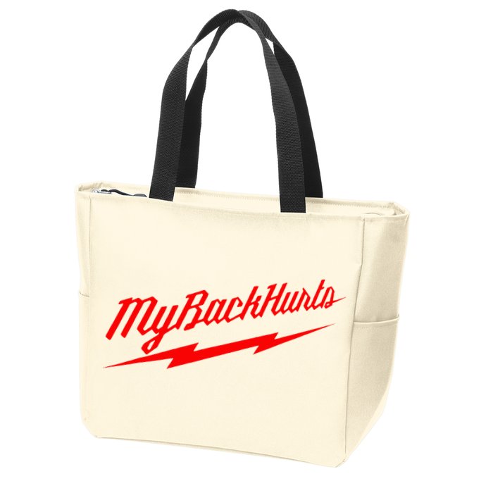 My Back Hurts Zip Tote Bag