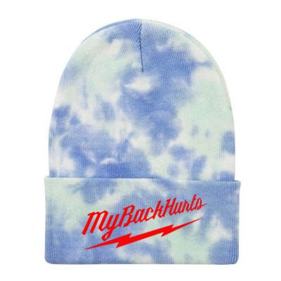 My Back Hurts Tie Dye 12in Knit Beanie