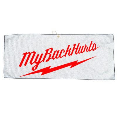 My Back Hurts Large Microfiber Waffle Golf Towel