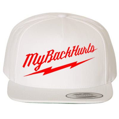 My Back Hurts Wool Snapback Cap