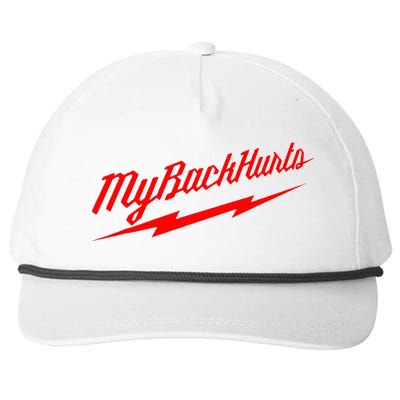 My Back Hurts Snapback Five-Panel Rope Hat