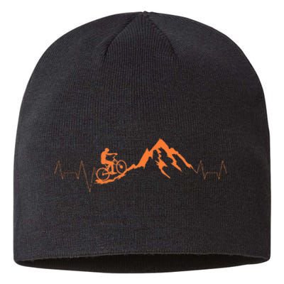 Mountain Bike Heartbea Cute Bike Heartbeat Gift Sustainable Beanie