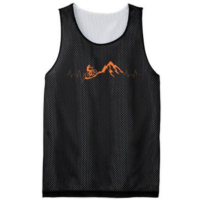 Mountain Bike Heartbea Cute Bike Heartbeat Gift Mesh Reversible Basketball Jersey Tank