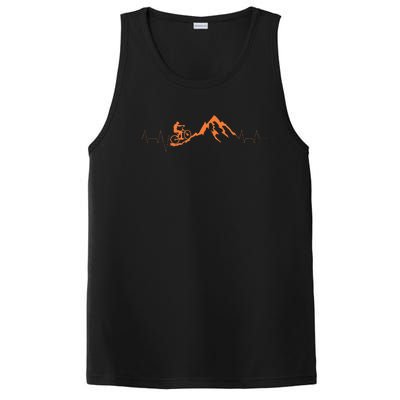 Mountain Bike Heartbea Cute Bike Heartbeat Gift PosiCharge Competitor Tank