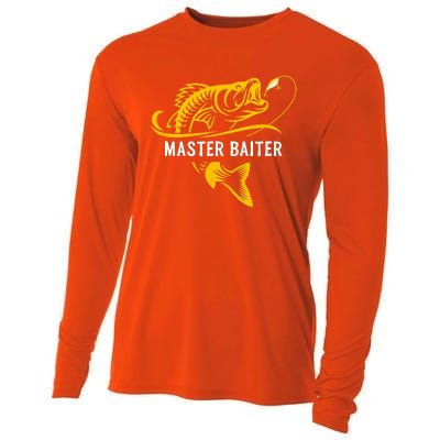 Master Baiter Hoocker Funny Fishing Gift Cooling Performance Long Sleeve Crew