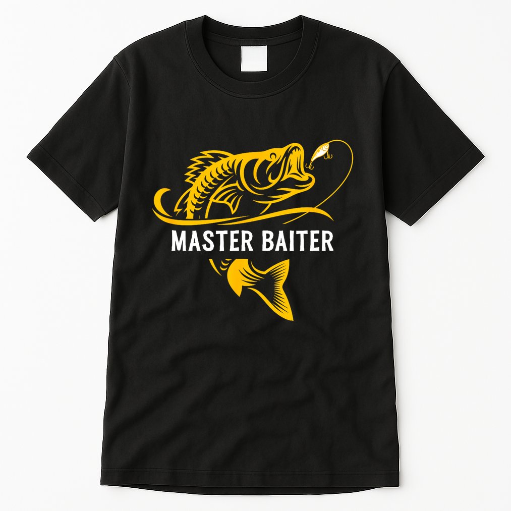 Master Baiter Hoocker Funny Fishing Gift Tall T-Shirt