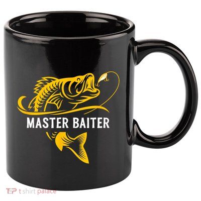 Master Baiter Hoocker Funny Fishing Gift 11oz C Handle Ceramic Mug