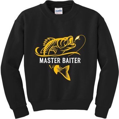Master Baiter Hoocker Funny Fishing Gift Kids Sweatshirt