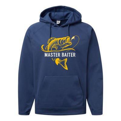 Master Baiter Hoocker Funny Fishing Gift Performance Fleece Hoodie