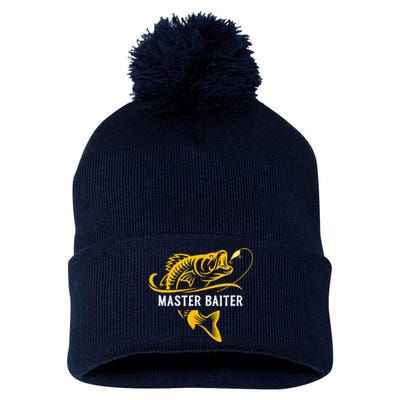 Master Baiter Hoocker Funny Fishing Gift Pom Pom 12in Knit Beanie