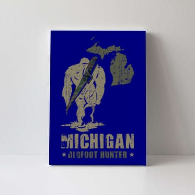 Michigan Bigfoot Hunter Sasquatch Hunting Great Gift Canvas