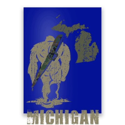 Michigan Bigfoot Hunter Sasquatch Hunting Great Gift Poster