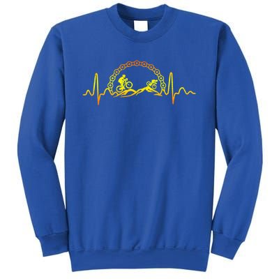 Mountain Bike Heartbeat Bicycle Cute Mountain Biking Funny Gift Sweatshirt