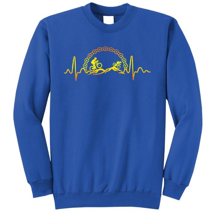 Mountain Bike Heartbeat Bicycle Cute Mountain Biking Funny Gift Sweatshirt