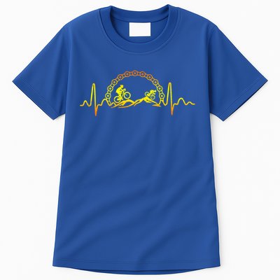 Mountain Bike Heartbeat Bicycle Cute Mountain Biking Funny Gift Tall T-Shirt