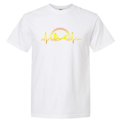 Mountain Bike Heartbeat Bicycle Cute Mountain Biking Funny Gift Garment-Dyed Heavyweight T-Shirt