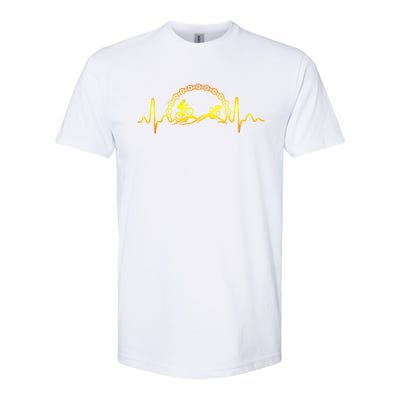 Mountain Bike Heartbeat Bicycle Cute Mountain Biking Funny Gift Softstyle CVC T-Shirt