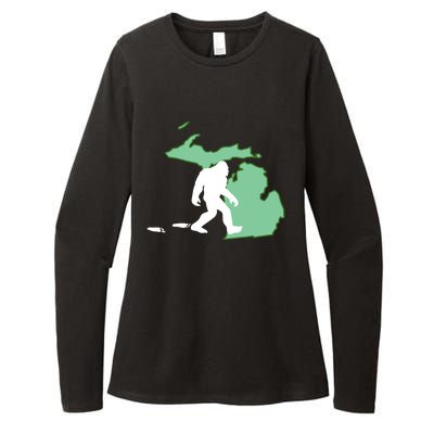 Michigan Bigfoot Hunter State Gift Womens CVC Long Sleeve Shirt