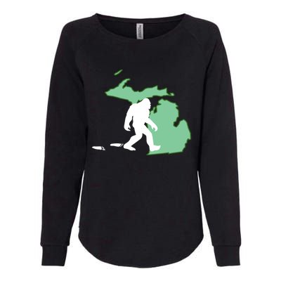 Michigan Bigfoot Hunter State Gift Womens California Wash Sweatshirt