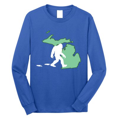 Michigan Bigfoot Hunter State Gift Long Sleeve Shirt