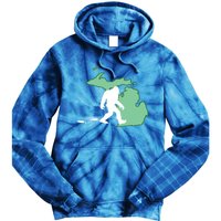 Michigan Bigfoot Hunter State Gift Tie Dye Hoodie