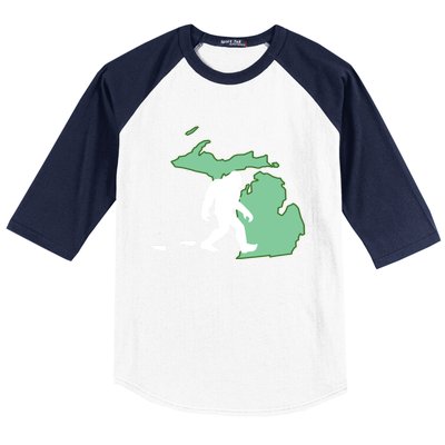 Michigan Bigfoot Hunter State Gift Baseball Sleeve Shirt