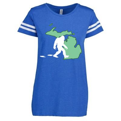 Michigan Bigfoot Hunter State Gift Enza Ladies Jersey Football T-Shirt