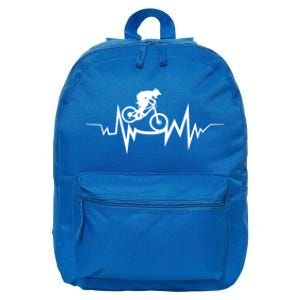 Mountain Bike Heartbeat Cool Quote For Bike Fans Gift 16 in Basic Backpack