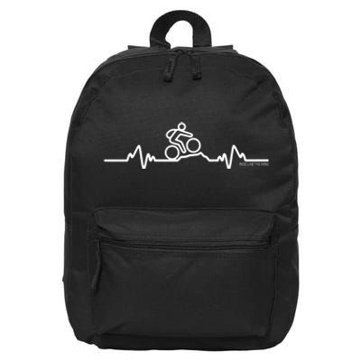 Mountain Bike Heartbeat Pulse Cycling 16 in Basic Backpack