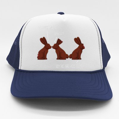 My Butt Hurts Funny Easter Chocolate Bunny Meme Joke Gift Trucker Hat