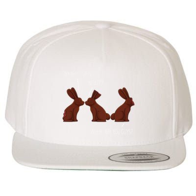 My Butt Hurts Funny Easter Chocolate Bunny Meme Joke Gift Wool Snapback Cap