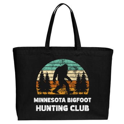 Minnesota Bigfoot Hunting Club Sasquatch Fan Gift Cotton Canvas Jumbo Tote