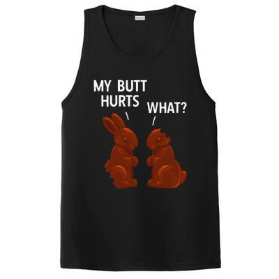 My Butt Hurts Chocolate Bunny Funny Easter PosiCharge Competitor Tank