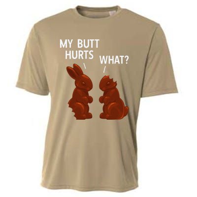 My Butt Hurts Chocolate Bunny Funny Easter Cooling Performance Crew T-Shirt