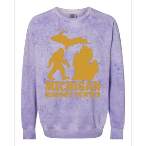 Michigan Bigfoot Hunter Colorblast Crewneck Sweatshirt