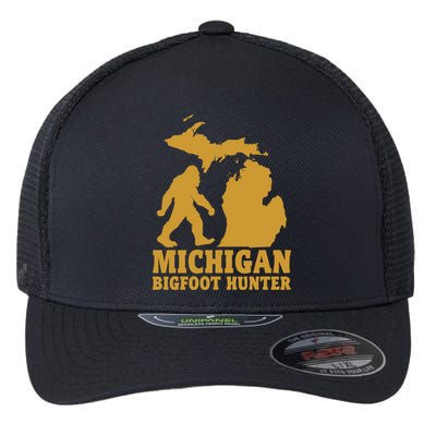 Michigan Bigfoot Hunter Flexfit Unipanel Trucker Cap