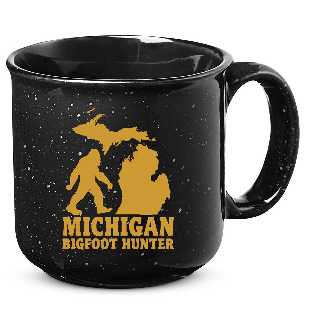 Michigan Bigfoot Hunter 15oz Campfire Ceramic Mug