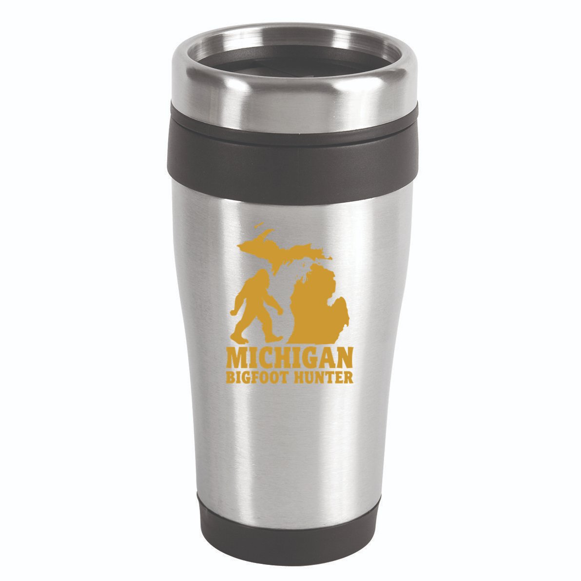 Michigan Bigfoot Hunter 16oz Travel Tumbler