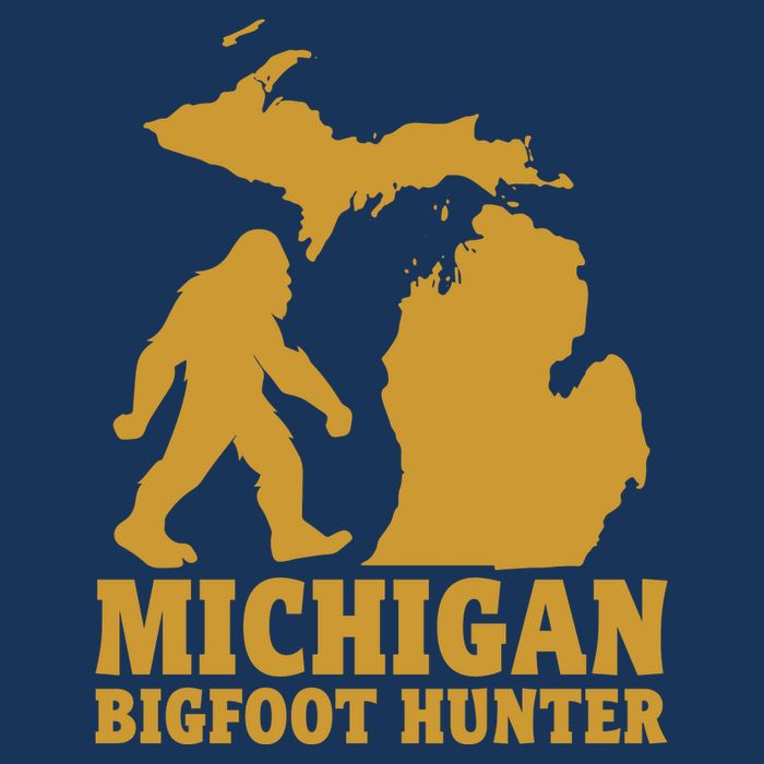 Michigan Bigfoot Hunter 7 Panel Mesh Trucker Snapback Hat