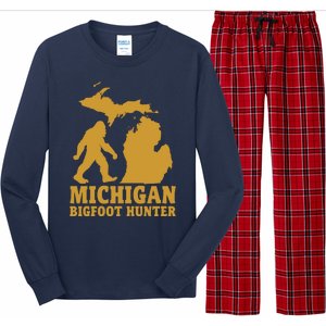 Michigan Bigfoot Hunter Long Sleeve Pajama Set