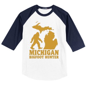 Michigan Bigfoot Hunter Baseball Sleeve Shirt