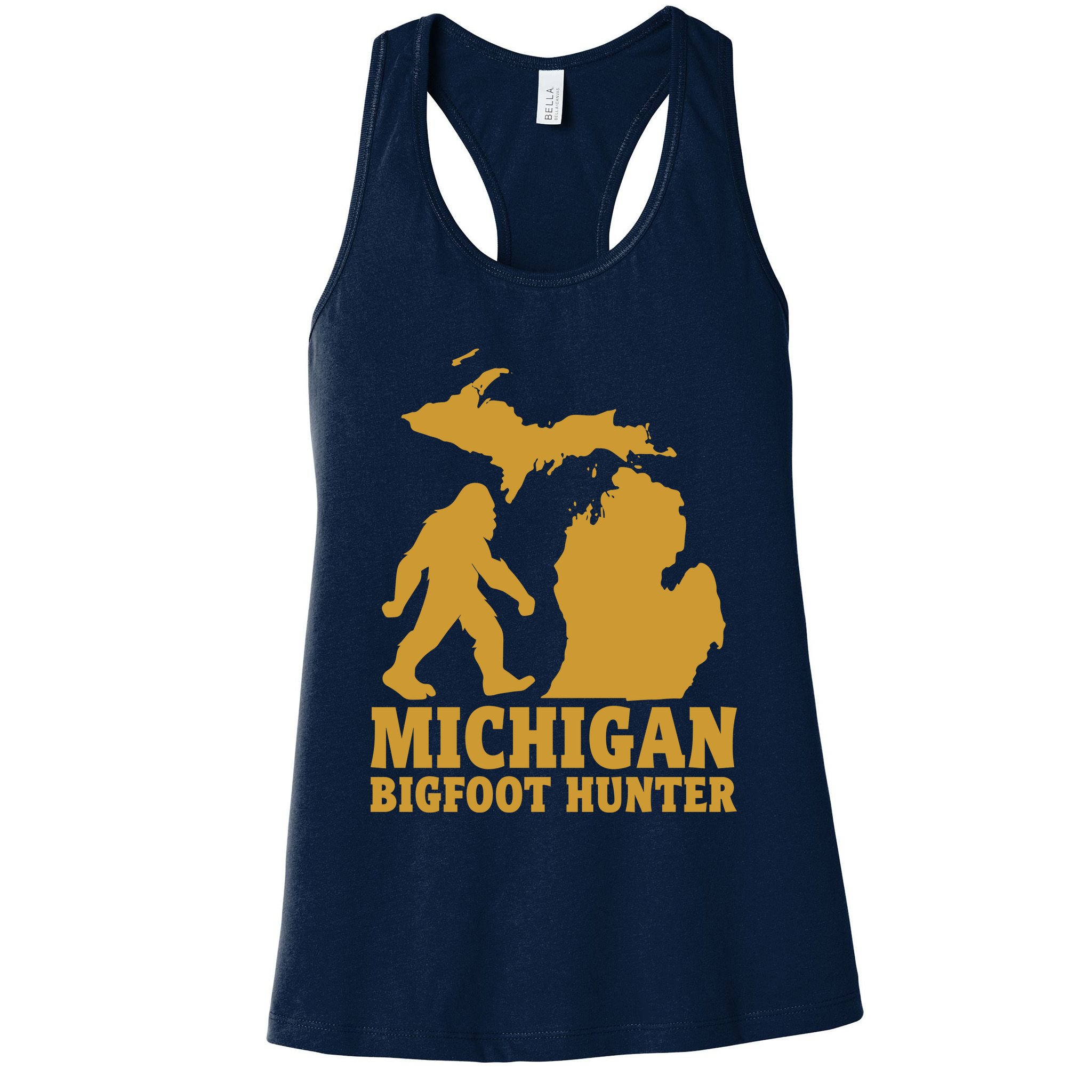 Michigan Bigfoot Hunter Womens Tank Top
