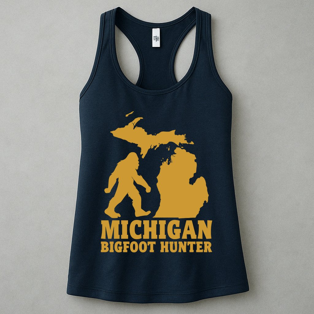 Michigan Bigfoot Hunter Womens Tank Top