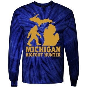 Michigan Bigfoot Hunter Tie-Dye Long Sleeve Shirt