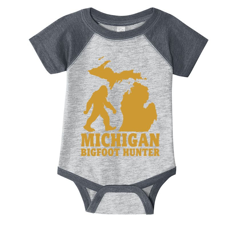 Michigan Bigfoot Hunter Infant Baby Jersey Bodysuit